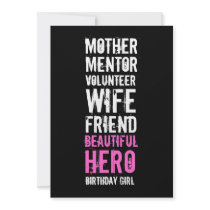60th Birthday Invitation - Mom Volunteer Hero
