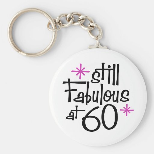60th Birthday Key Chain