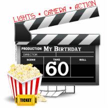 60th Birthday Movie Theme Photo Sculptures