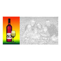 60th birthday or anniversary : wine bottle & glass