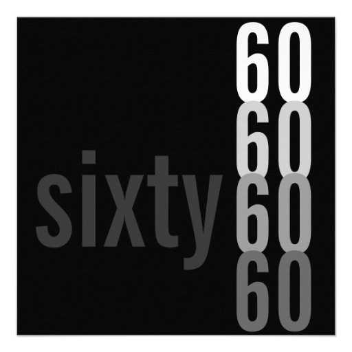 60th Birthday Party Invitations