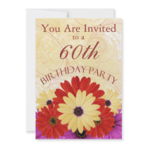 60th Birthday Party Personalized Invitation