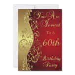 60th Birthday Party Personalized Invitation