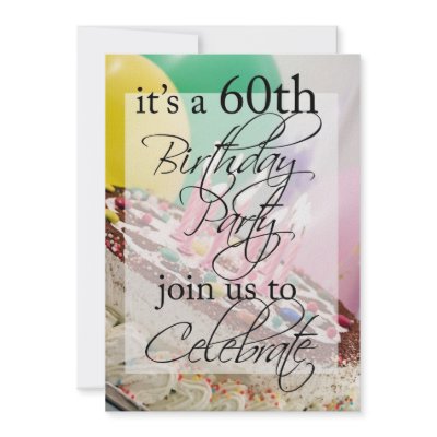 60th Birthday Party Personalized Invitation by NightSweatsDiva