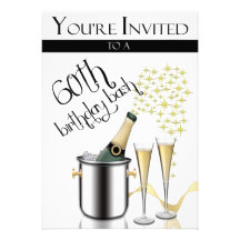 60th Birthday Party Personalized Invitation