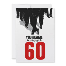 60th Birthday Swingers Rat Pack Party Custom Invitation