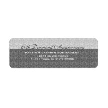 60th Diamond Anniversary Avery Label