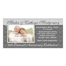 60th Diamond Anniversary Invitation Photo Card