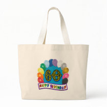 60th Happy Birthday Balloons Tote Bag
