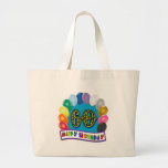 60th Happy Birthday Balloons Tote Bag