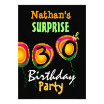 60th SURPRISE Birthday Party Balloons Invitation