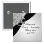 60th Wedding Anniversary Button