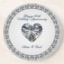 60th Wedding Anniversary Coaster