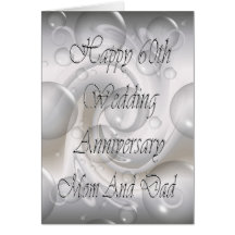 60th Wedding Anniversary For Mom And Dad Card