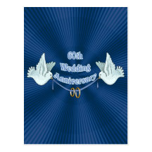 60th Wedding Anniversary Gifts Postcards