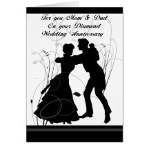60th Wedding Anniversary Mom & Dad Greeting Cards