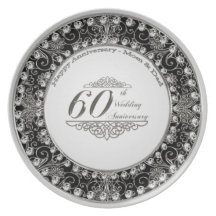 60th Wedding Anniversary Plate