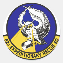 62d Expeditionary Recon Squadron Round Stickers