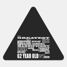 62nd Birthday Party Greatest Sixty Two Year Old Sticker