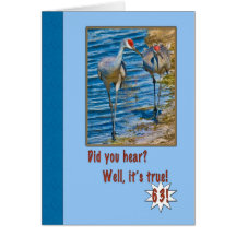 63rd Birthday Card with Sandhill Cranes