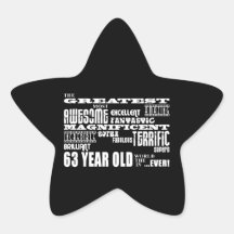 63rd Birthday Party Greatest Sixty Three Year Old Sticker