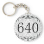 640 Area Code Keychain