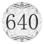640 Area Code Round Sticker