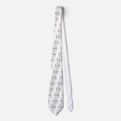 640 Area Code Tie by AreaCodes