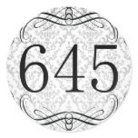645 Area Code Round Stickers
