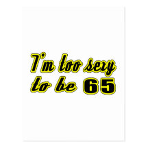 65 birthday designs post card