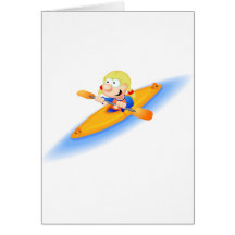 65_girl_paddler greeting cards