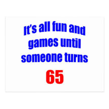 65 Someone turns 65 Postcard