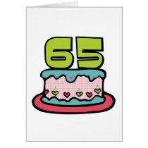 65 Year Old Birthday Cake cards