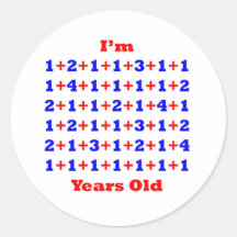 65 Years old! Round Sticker