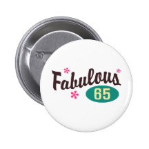 65th Birthday Button