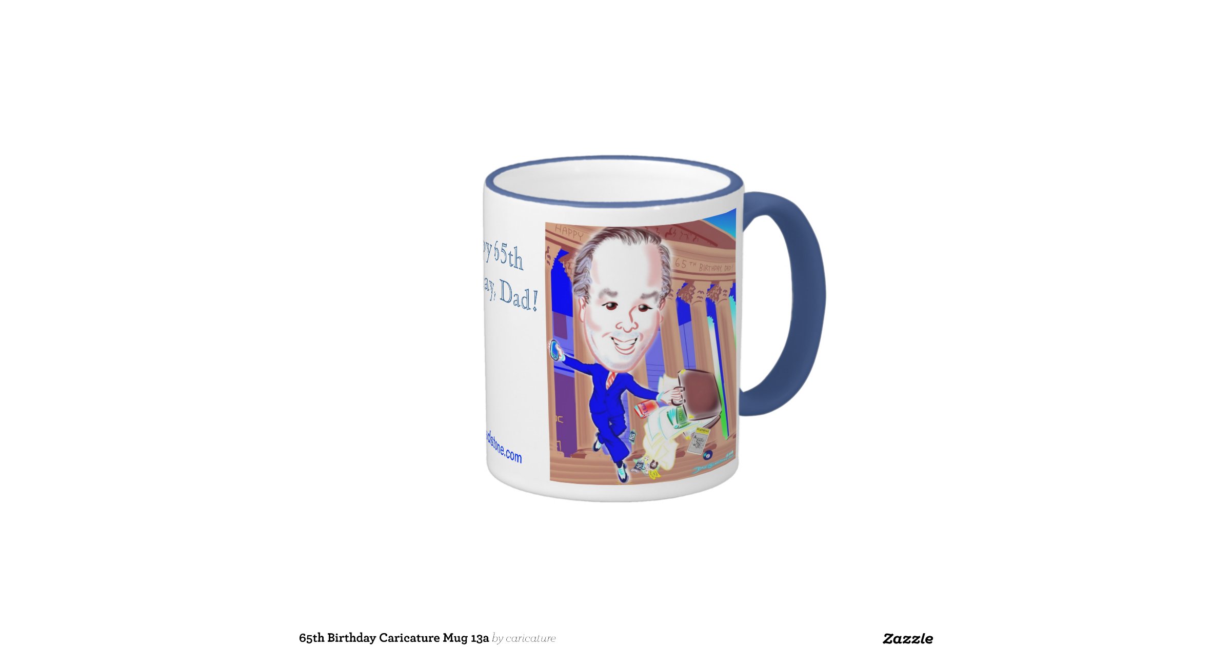 65th birthday caricature mug 13a zazzle christmas gifts for office mates