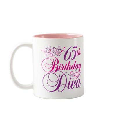 65th Birthday Diva Mugs by BirthdayObsessions