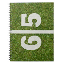 65th Birthday Football Field Notebook