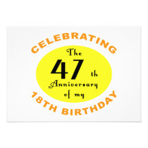 65th Birthday Gag Gift Personalized Invitations