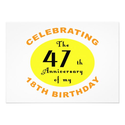 65th Birthday Gag Gift Personalized Invitations