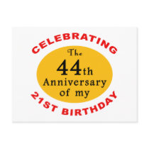 65th Birthday Gag Gifts Post Card