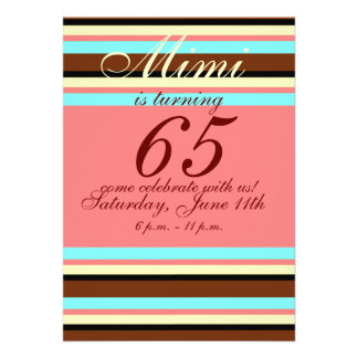 65th Birthday Invites, 3,000 65th Birthday Invitation Templates