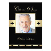 65th Birthday Party Invitation -- Photo 65th invitations