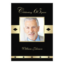 65th Birthday Party Invitation -- Photo 65th
