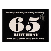 65th Birthday Party Invitation Template