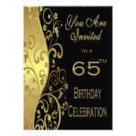 65th Birthday Party Personalized Invitation