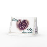 65th Wedding Anniversary - Purple Rose Heart Cards