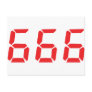 666 alarm clock numbers post card
