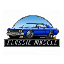66_Chevelle_Blue Post Cards