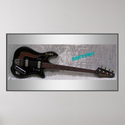 '66 Hagstrom Bass Print by slowtownemarketplace